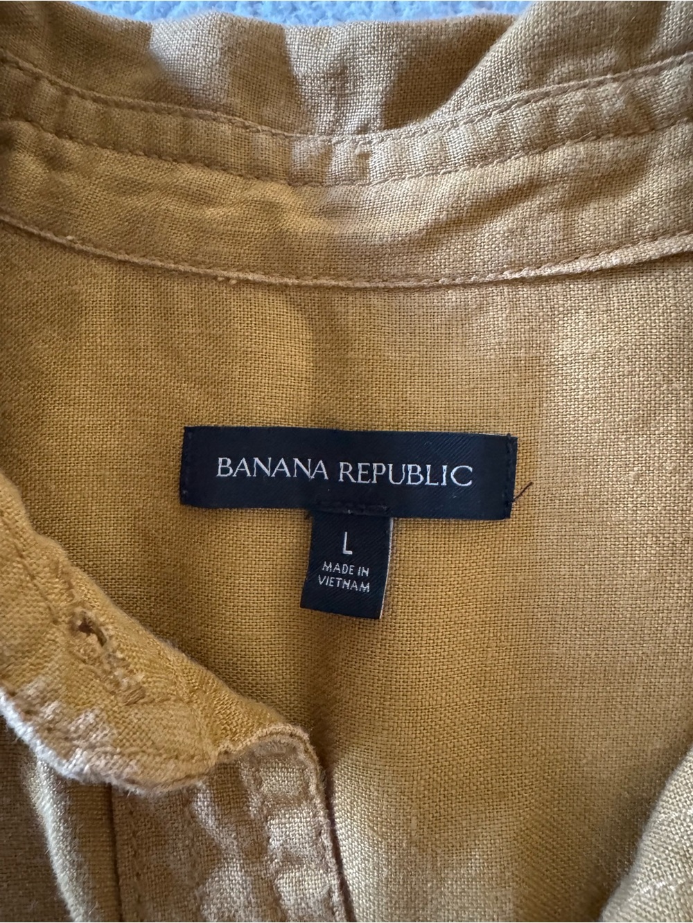 Banana Republic Safari Belted Linen Shirt Dress Size L - Picture 5 of 11